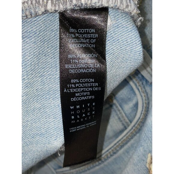 White House Black Market Ladies Embroidered Cropped BOHO Jeans Size 4 - Picture 11 of 13